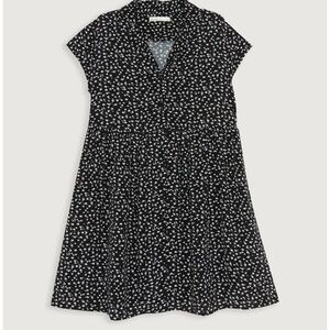 OAK + FORT Black Daisy Print Blouse